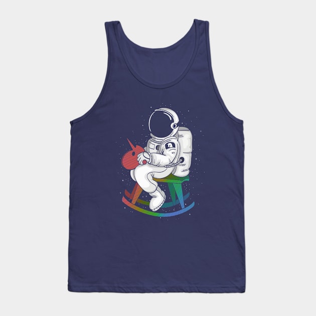 astronaut boy riding woor unicorn Tank Top by daizzy